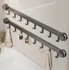 Fila de ganchos adhesivos para baño, gancho de ventosa, sin taladro, resistente, para uso en cocina y hogar, fila de ganchos para ropa en la parte trasera de la puerta