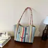Bolso de paja transfronterizo 2026 verano nuevo bolso de playa colorido tejido gran capacidad bolso tote bolso cubo personalizado