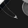 Internet Celebridade Titânio Aço Popular Colar Ins TikTok Explosões Pérola Micro-incrustada Geometric Fishtail Butterfly Heart Clavicle Chain