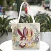 Nuevo Bolso de Tela de Arena Flor de Seda Dorada Bolso de Hombro Bolso Tote de Gran Capacidad Bolso de Lona Bolsa de Compras Portátil Cinturón Blanco de un Solo Tirón