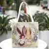 Bolso de Tela para Sofá Estilo Nuevo con Hilo Dorado, Bolso de Hombro, Bolso Tote de Gran Capacidad, Bolso de Lona, Bolso de Mano para Compras, Cierre Único, Correa Blanca