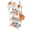 Estantería de almacenamiento para baño e inodoro, estante de almacenamiento multicapa para cocina, baño e inodoro, estantería de almacenamiento de plástico de pie