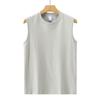 Atacado cor sólida 220g camiseta sem mangas colete fitness esportivo masculino e feminino uso interno e externo combina com tudo algodão puro colete branco