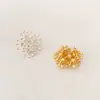 Pendientes de Fuegos Artificiales Vintage de Nueva Moda Francesa Incrustados con Diamantes Cobre Chapado en Oro Real Aguja de Plata 925 Pendientes Elegantes de Verano para Todo