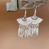 Pendientes de Plata Imitación de Yunnan y Guizhou Pendientes de Estilo Étnico Ganchos de Oreja Retro de Pavo Real Accesorios de Pendientes Retro Suministro para Lugares Turísticos Regalos