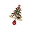 Broche al por mayor Serie Navideña Insignia de Metal Estilo Simple Forma de Árbol de Navidad Broche Lindo Pin Fabricante al por mayor