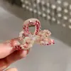 Novo Mini Prendedor de Cabelo com Garra de Strass Doce Parte de Trás da Cabeça Penteado Meio Preso Acessório de Cabelo de Garra Franja Exquisita Cabelo Fino Estilo Princesa Prendedor de Cabelo