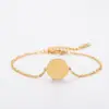 Pulsera Redonda de Acero Inoxidable al por Mayor Transfronteriza Pulsera de Cadena Cruzada Europea y Americana Material en Blanco Pulsera de Regalo Navideño