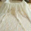 Tela de Cortina Blanca con Adorno de Encaje de Malla Fondo para Fotografía de Bodas Falda para Mesa de Comedor Tela para Ropa