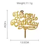 Cartão de acrílico para bolo de feliz aniversário transfronteiriço felizaniversário aniversário festa de aniversário decoração de bolo de confeitaria