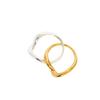 Anillos de Dos Tonos en Capas Estilo Influencer Europeo y Americano de Moda, Unisex, Exquisitos y Versátiles
