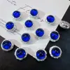 Anillo Redondo con Tachuelas Multicolor de Ocho Agujeros Cara de Circonita Pulsera de Abalorios Hecha a Mano DIY Colgante Separador para Teléfono Accesorio Cielo Estrellado