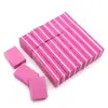 Mini Lixas de Unha 100 a 180 Grit Rosa Quadrado Esponja Polimento Lixas Buffer Lixa Bloco Acessórios para Unhas Ferramentas
