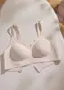 Roupa Íntima Sem Costura de Látex Verão Fina Feminina Push-Up Seios Pequenos, Seios Auxiliares, Sem Copa Vazia, Sutiã Respirável Anti-Queda para Mulheres