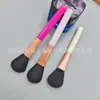 Pincel para Iluminador, Contorno e Blush, Pincel para Pó Solto, Pincel Prático para Pó Solto com Cabo Curto, Pincel de Maquiagem que Não Absorve o Pó, Pincel de Esfumar