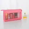 Bolsa de Maquillaje de Malla para Viaje Sencilla, Neceser para Viaje de Negocios, Bolsa de Almacenamiento de Cosméticos de Gran Capacidad, Bolsa Organizadora Portátil