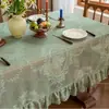 Lujo ligero Encaje blanco princesa redondo mantel largo mantel de mesa de centro decoración pastoral americana mantel francés 2023 Nuevo