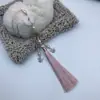 Yixiangfei hebilla de seguridad de tres colgantes borla 12 cm borla cheongsam vestido cara de caballo colgante de jade decoración colgante de cintura tapeta de presión paso prohibido