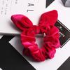 Diadema de terciopelo vintage Qiyue Cuerda para el pelo de orejas de conejo de terciopelo Tocado flor Popular en Amazon en stock 30 colores C66