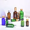Botella de Aceite Esencial Marrón de 30 ml a Prueba de Luz Botella de Vidrio Productos Botella Gotero de Calabaza Botella Dispensadora Cosmética Botella de Perfume