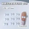 Gravata Borboleta Pérola Branca Acessórios de Unha em Liga, Popular no Japão e na Coreia, Decorações de Unha Laço, Decoração de Unha DIY
