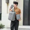 Mochila de tres piezas para negocios transfronterizos con puerto de carga USB, bolso de hombro, color sólido, bolsa de viaje para portátil, mochila