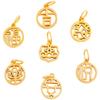 Accesorios diy de oro de larga duración versión exquisita del colgante de carácter francés antiguo pequeño carácter de bendición Ruyi Jile Anyue Ruyi femenino
