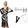 Nuevo Producto Vestido de Noche Gatsby Retro de los Años 20 para Baile de Graduación Banquete Sexy con Lentejuelas y Borlas Envío Directo