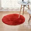 Nueva alfombra de felpa transfronteriza, alfombrilla redonda de suelo de imitación de lana, alfombra de decoración para árbol de Navidad, falda de árbol de decoración navideña