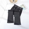 Jeans de trabajo tipo Hong Kong con solapa y bolsillo grande para mujer, verano, cintura alta, adelgazantes, pierna ancha, estilo occidental, modernos, casuales, pantalones rectos