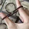 Novo Estilo Chinês Granate Natural Juntado Jade Hetian Corda Elástica Pulseira Exquisita Fina de Alta Qualidade Artística
