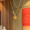 El Popular Collar de Flor de Margarita y Luna Creciente de Xiaohongshu es Exquisito, Único y Versátil, Collar Largo con Borlas, Envío Directo de Una Pieza