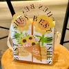 Caja de Empaque para Pastel del Día del Maestro 2026 Girasol para Maestros, Caja de Regalo para Pasteles de Luna, Bolsa de Regalo Transparente de Mano
