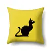 Funda de almohada de poliéster suministro transfronterizo decoración del hogar almohada almohada de coche funda de cojín con estampado de animal lindo gato