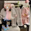 Estilo Verano Primavera y Otoño Algodón Conjunto para Niñas, Conjunto de Dos Piezas Infantil, Sudadera con Capucha, Elegante Casual Nuevo Estilo Chino