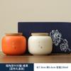 Lata de Té Caligrafía China Cerámica Mini tamaño pequeño Lata Sellada Pu'er Té Rojo Verde Almacenamiento Té Caja de Empaque Vacía Portátil