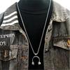 Collar de Audífonos de Estilo Callejero Retro Europeo y Americano Ins para Niños, Colgante de Audífonos Hip-Hop, Cadena de Suéter Personalizada para Estudiantes para Niñas