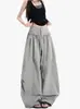 Pantalones Casuales de Pierna Ancha Fluidos de Cintura Alta Hasta el Suelo para Mujer, Versátiles de Primavera y Otoño, Cintura Alta, Adelgazantes, Rectos, Sueltos, Adelgazantes, Globo