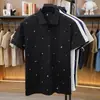 Camiseta de Manga Corta con Cuello de Solapa para Hombre Estampada Verano Nuevo Estilo Top Casual para Papá Camisa Polo de Algodón Camiseta para Hombre de Mediana Edad