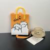 Nova Bolsa Tricotada de Grande Capacidade Bolsa para Celular Nicho Bolsa Transversal de Ombro Senso de Alta Qualidade Ins Desenho Animado Moda Bolsa de Mão