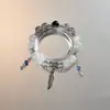 Pulsera de Abalorios con Colgante de Candado Ruyi Estilo Vintage de Alta Venta al por Mayor, Joyería de Pulsera con Encanto Versátil y Elegante de Nicho