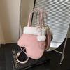 Bolso con Diseño de Bolsillo Exterior Único para Mujer 2025 Nuevo Bolso de Hombro Cruzado Vintage Mate Bolso Esponjoso de Moda Versátil