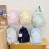 Mochila de novo estilo para estudantes do ensino fundamental II e médio, versão coreana estampada casual, estilo niche ins, bolsa para laptop de estudante com tema de floresta