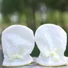 Luvas Pequenas de Malha Anti-riscos Físicos para Bebê Verão Finas Respiráveis Frescas Alta Elasticidade Cordão Luvas Ajustáveis para Bebê