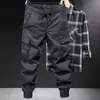 Pantalones Cargo para Hombre Estilo Americano Pantalones Cargo Casuales para Hombre Primavera y Otoño Marca de Moda Pantalones Casuales de Color Sólido Holgados Verano para Hombre