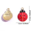 Venta al por mayor transfronteriza de accesorios para joyería DIY: colgantes de esmalte con forma de insecto de dibujos animados, collares hechos a mano, llaveros y dijes pequeños de aleación