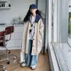 Chaqueta Cortavientos Reversible para Niñas, Nuevo Estilo Coreano, Abrigo de Moda con Capucha de Longitud Media, Abrigo Reversible de Manga Larga Estilo Coreano