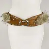 Cinturón Ancho de Nuevo Estilo Europeo y Americano, Personalizado Chica Caliente Subcultura Estampado de Leopardo Retro Americano Moda Peluda Accesorios para Cinturón Y2K