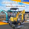 Projeto de pequena escavadeira Micro escavação agrícola 08 Mini pomar doméstico 1 tonelada 2 toneladas escavadeira pode entrar no elevador