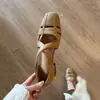 Sandalias Romanas Chuyuji Vintage de Moda Cómodas, Huecas, Transpirables para Mujer, Sandalias de Tacón Bajo Adelgazantes de Punta Cerrada